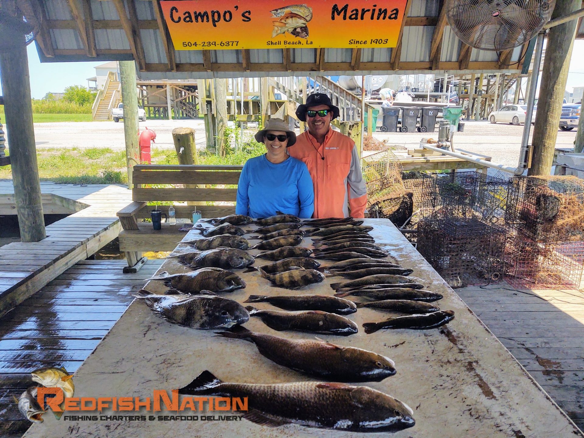 Guided Louisiana Fishing Charter - Redfish Nation - Campo's Marina Catch